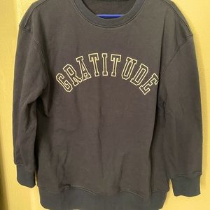 Gratitude Sweatshirt navy blue